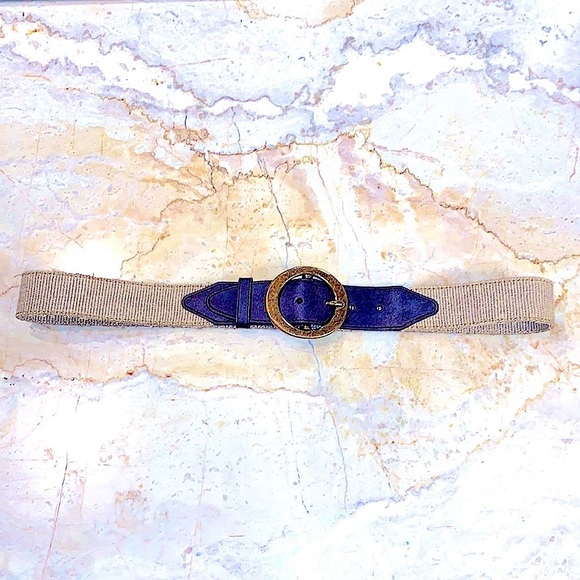 Dolce & Gabbana Handmade Italian Canvas & Leather Belt. New...